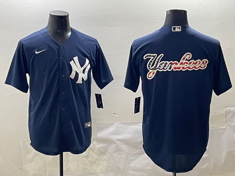 Men New York Yankees Blank Black Game 2025 Nike MLB Jersey style 4
